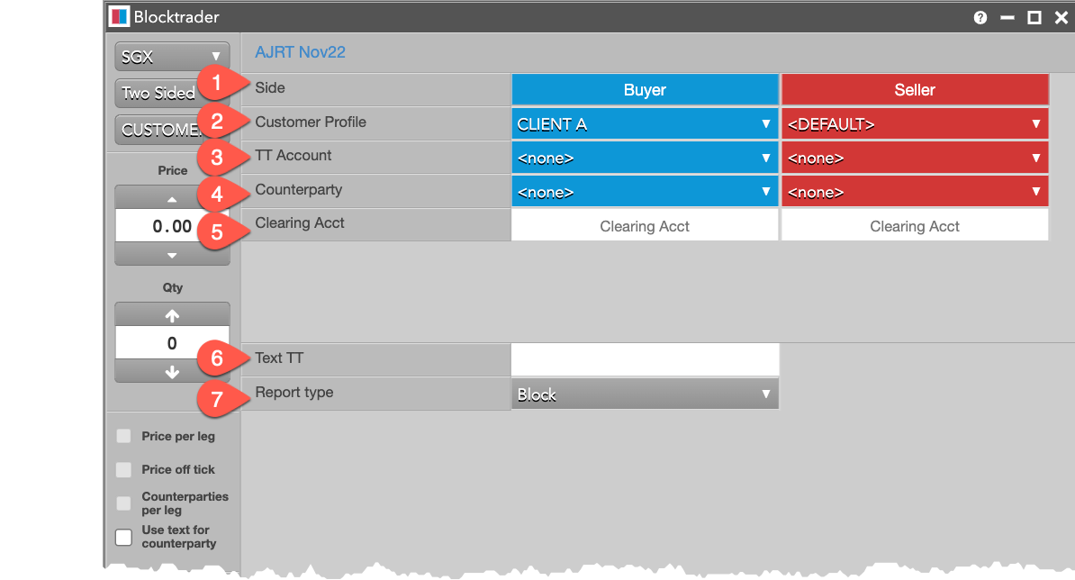 SGX Trade Fields SGX Trade Fields